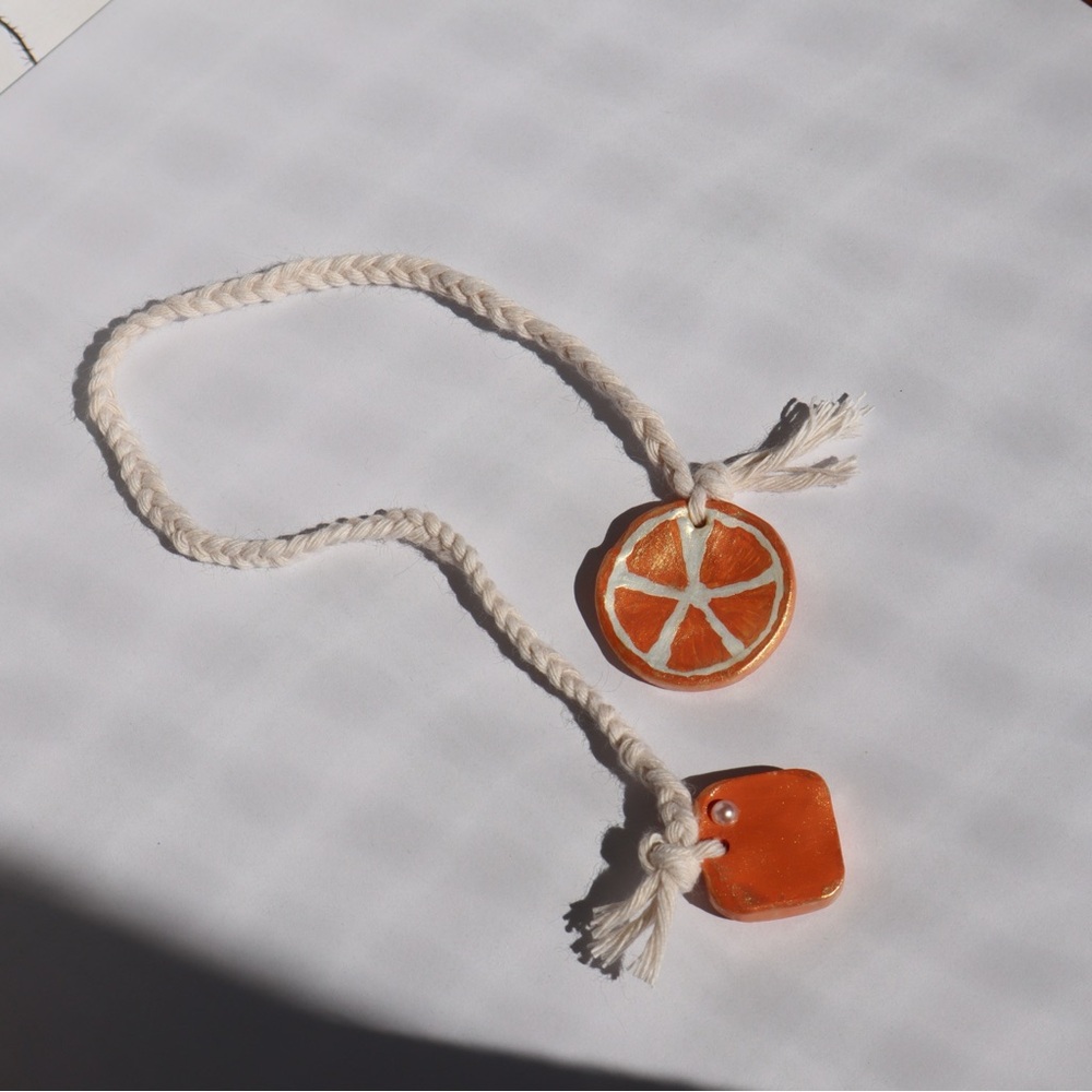 Orange Fruit Shaped Bookmark Handmade Bible Verse Inspired Christian Accessory